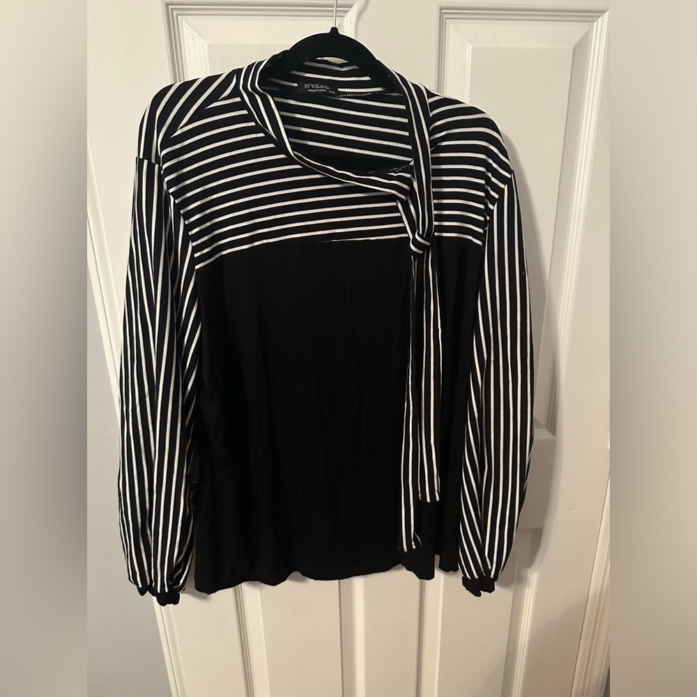 Plus size long sleeve blouse